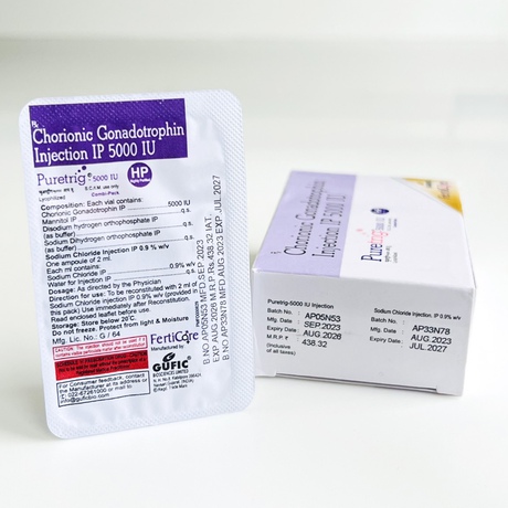 Фото 4 - Гонадотропин хорионический Puretrig Injection IP (Gufic Ltd.) 5000МЕ