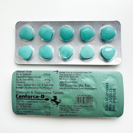 Фото 2 - Cenforce-D sildenafil+dapoxetine (Силденафил 100мг + Дапоксетин 60мг) 10табл