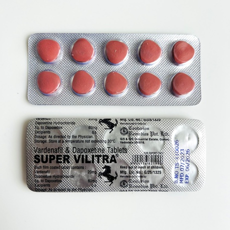 Фото 2 - Super Vilitra vardenafil+dapoxetine (Варденафил 20мг + Дапоксетин 60мг) 10табл