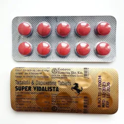 Super Vidalista tadalafil+dapoxetine (Тадалафил 20мг + Дапоксетин 60мг) 10табл